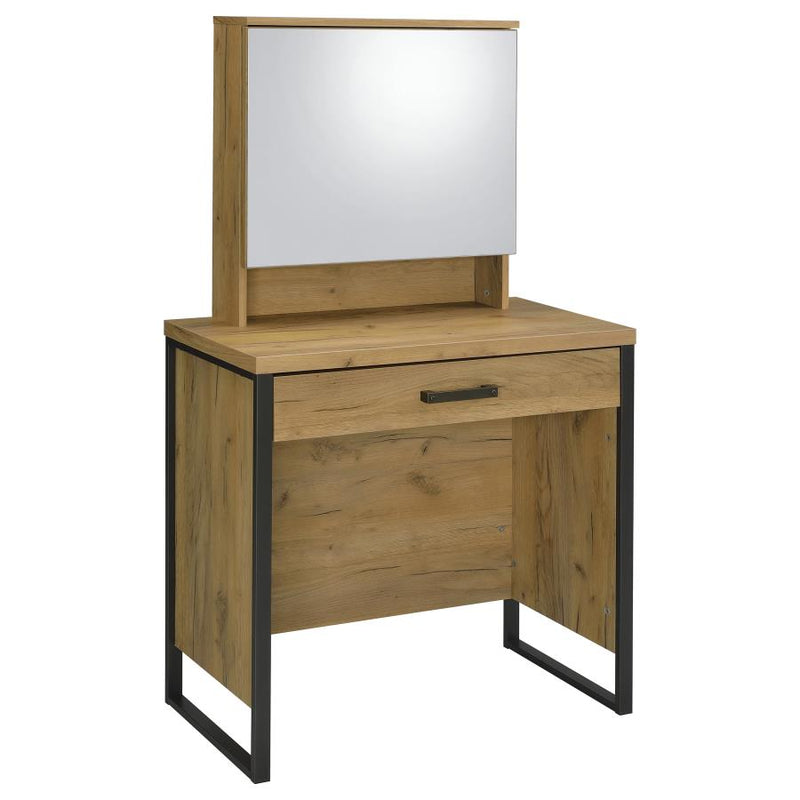 Bettin Vanity Set with Sliding Mirror and Stool