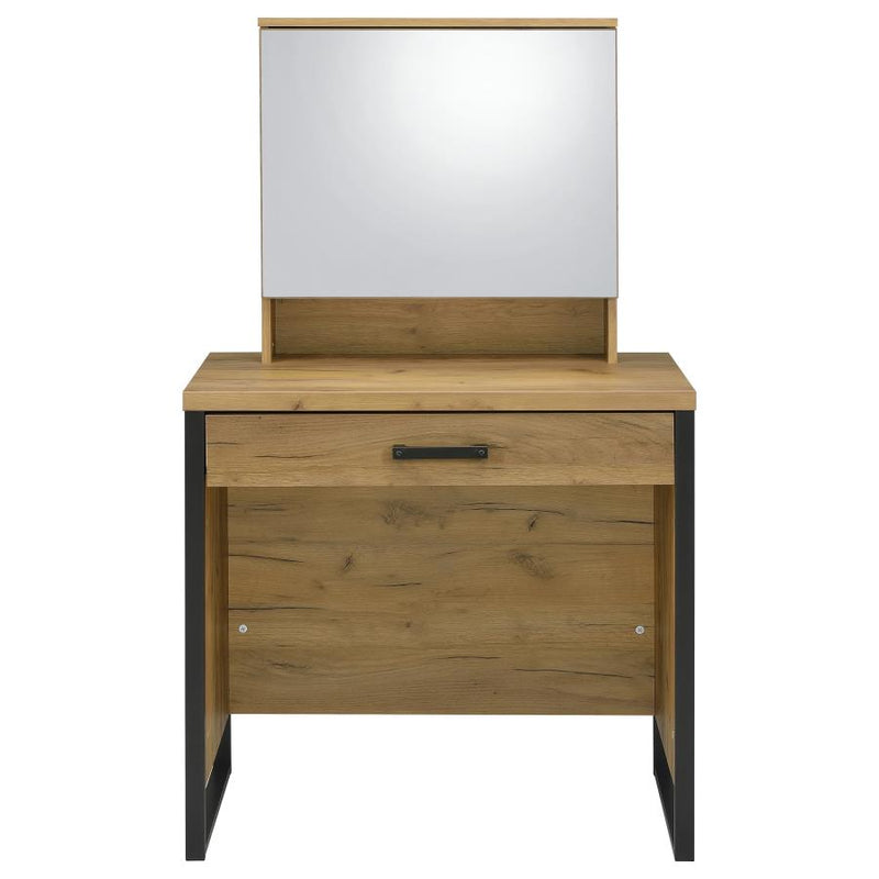 Bettin Vanity Set with Sliding Mirror and Stool