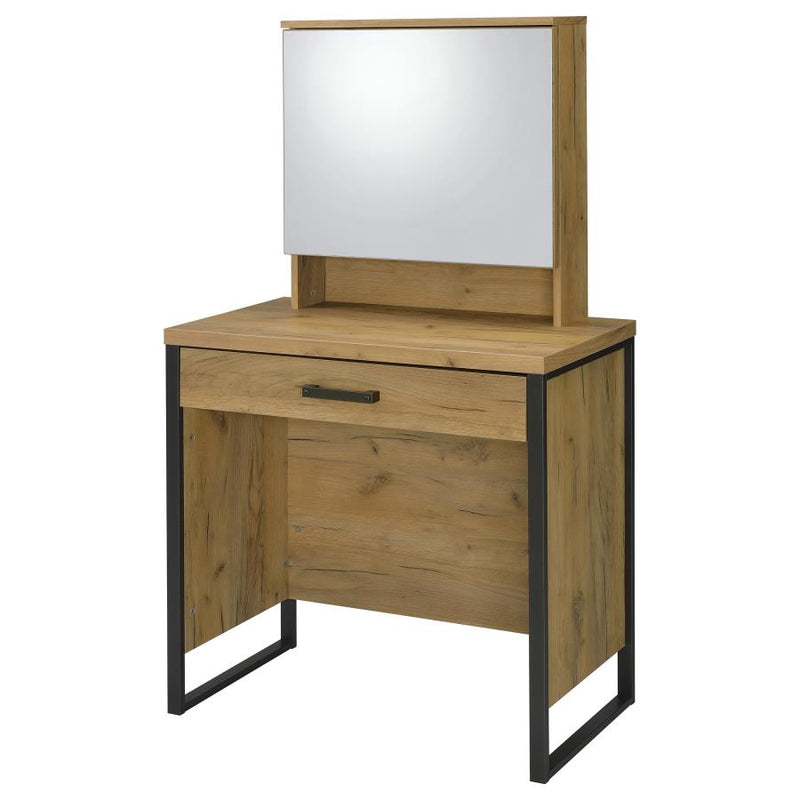 Bettin Vanity Set with Sliding Mirror and Stool