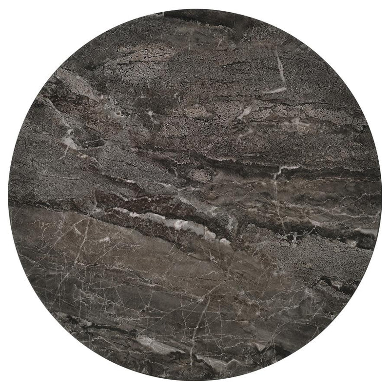 Barcelo Round Faux Marble Top Metal Side Table Grey
