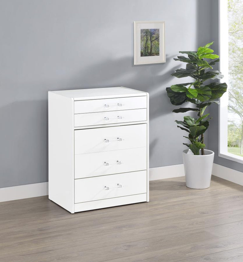 Danbury 3-drawer Makeup Vanity & Stool Set High Gloss
