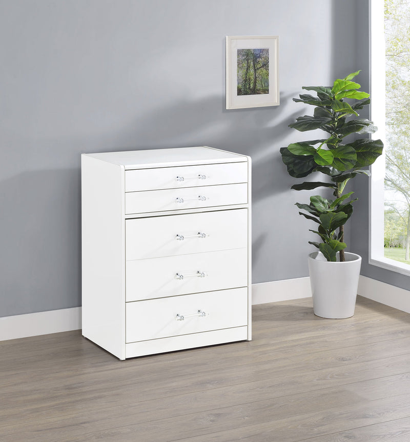 Danbury 3-drawer Makeup Vanity & Stool Set High Gloss