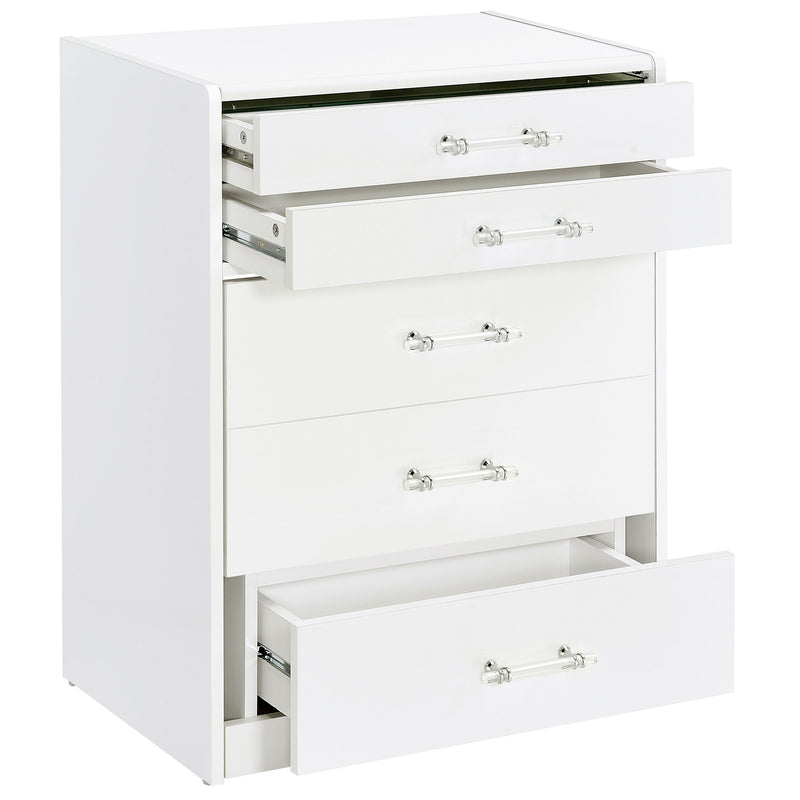 Danbury 3-drawer Makeup Vanity & Stool Set High Gloss