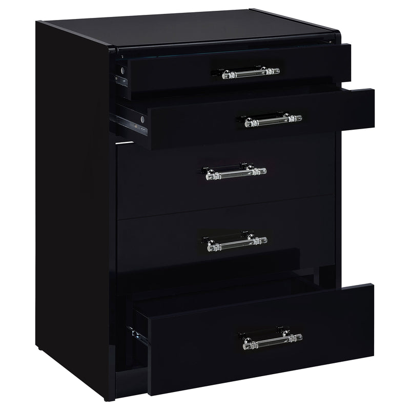 Danbury 3-drawer Makeup Vanity & Stool Set High Gloss