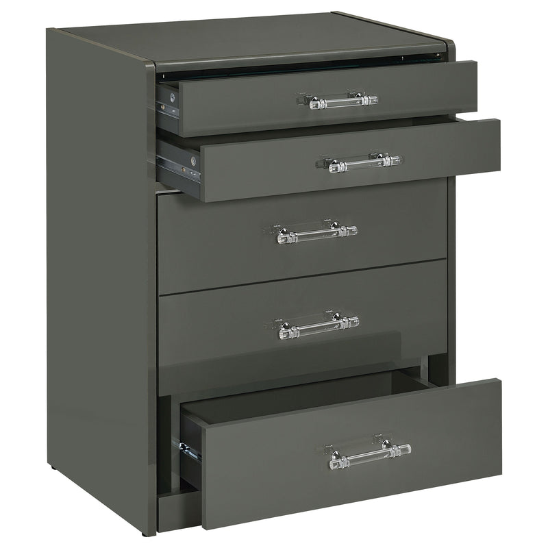 Danbury 3-drawer Makeup Vanity & Stool Set High Gloss