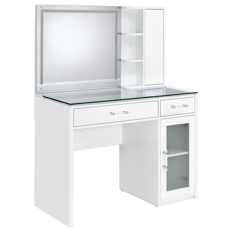 Tocador Flora de 2 cajones con espejo LED de alto brillo