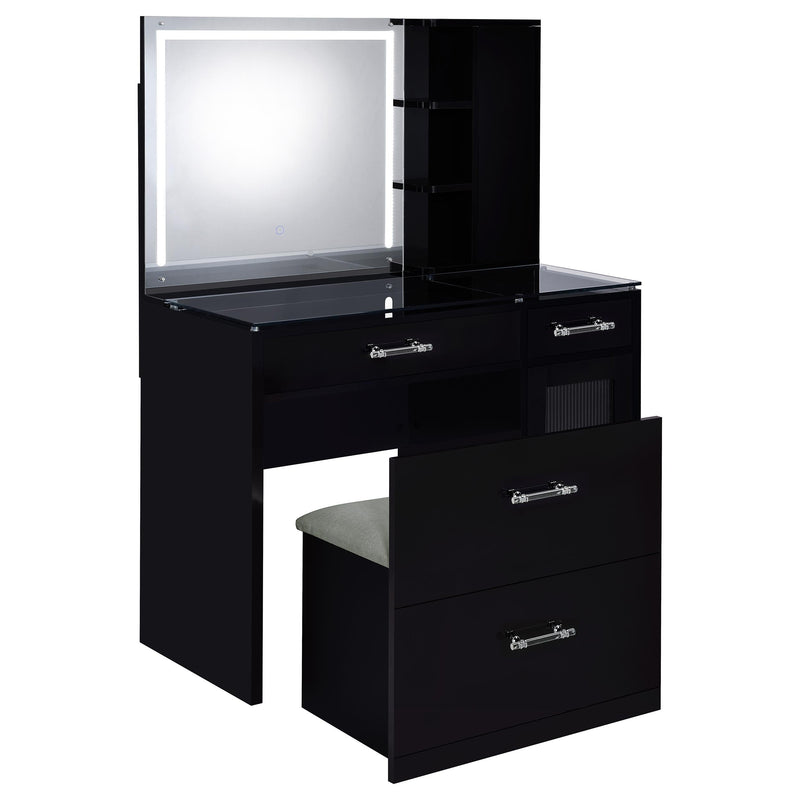 Tocador Flora de 2 cajones con espejo LED de alto brillo