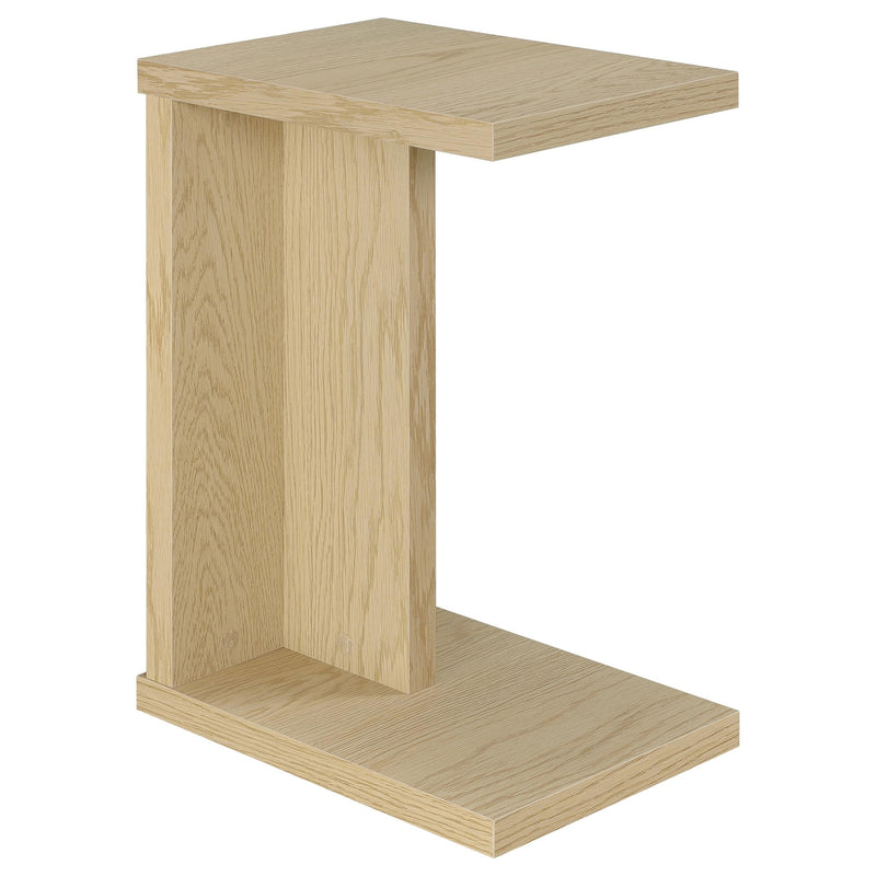Mesa auxiliar para sofá en forma de C de madera de ingeniería Clower