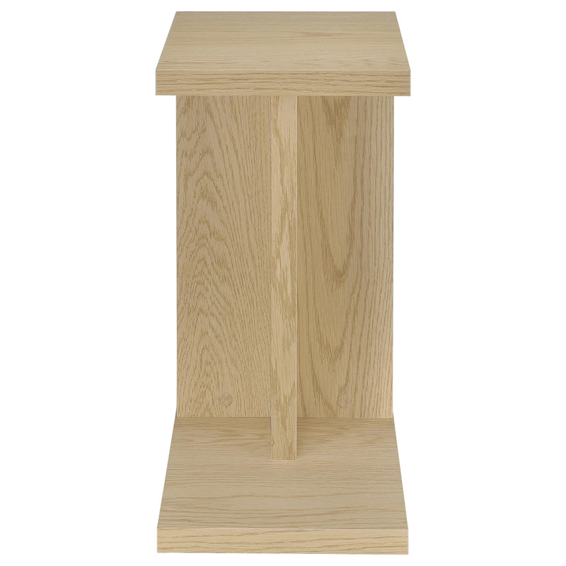 Mesa auxiliar para sofá en forma de C de madera de ingeniería Clower
