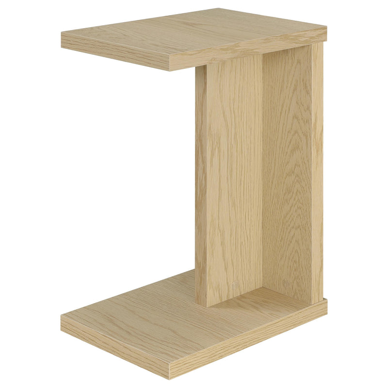 Mesa auxiliar para sofá en forma de C de madera de ingeniería Clower