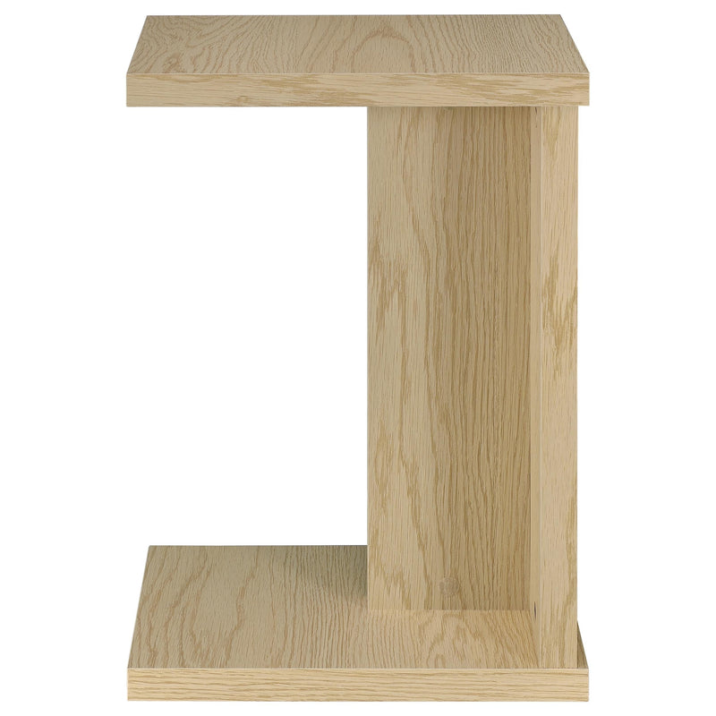 Mesa auxiliar para sofá en forma de C de madera de ingeniería Clower