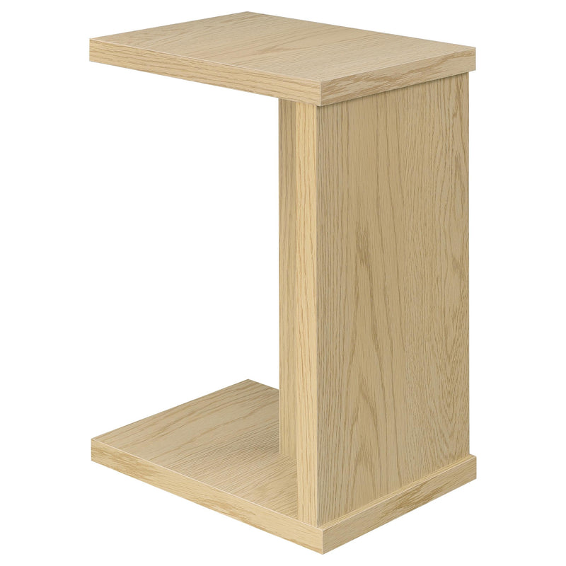 Mesa auxiliar para sofá en forma de C de madera de ingeniería Clower