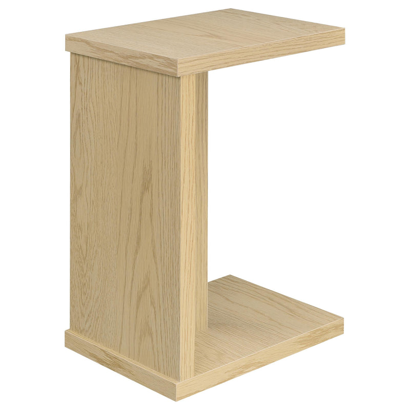 Mesa auxiliar para sofá en forma de C de madera de ingeniería Clower