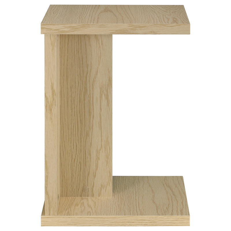 Mesa auxiliar para sofá en forma de C de madera de ingeniería Clower