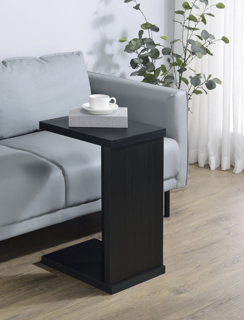 Mesa auxiliar para sofá en forma de C de madera de ingeniería Clower