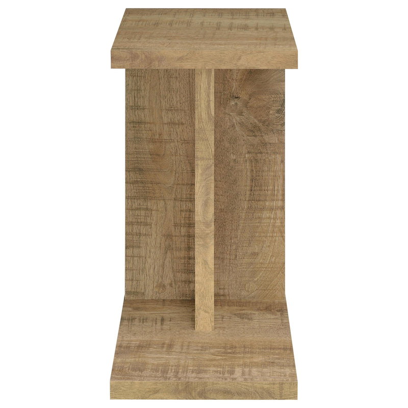Mesa auxiliar para sofá en forma de C de madera de ingeniería Clower