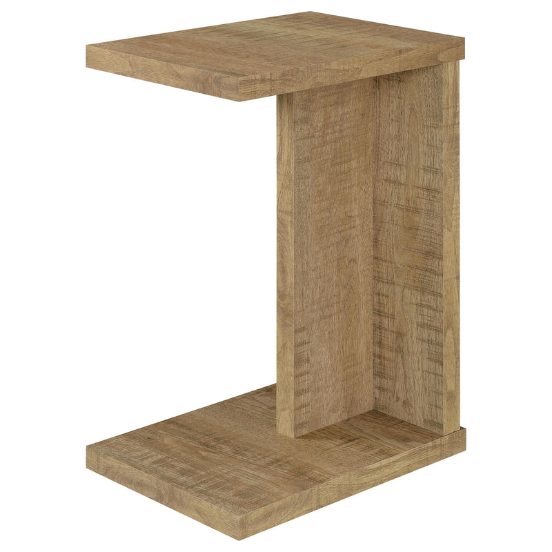 Mesa auxiliar para sofá en forma de C de madera de ingeniería Clower