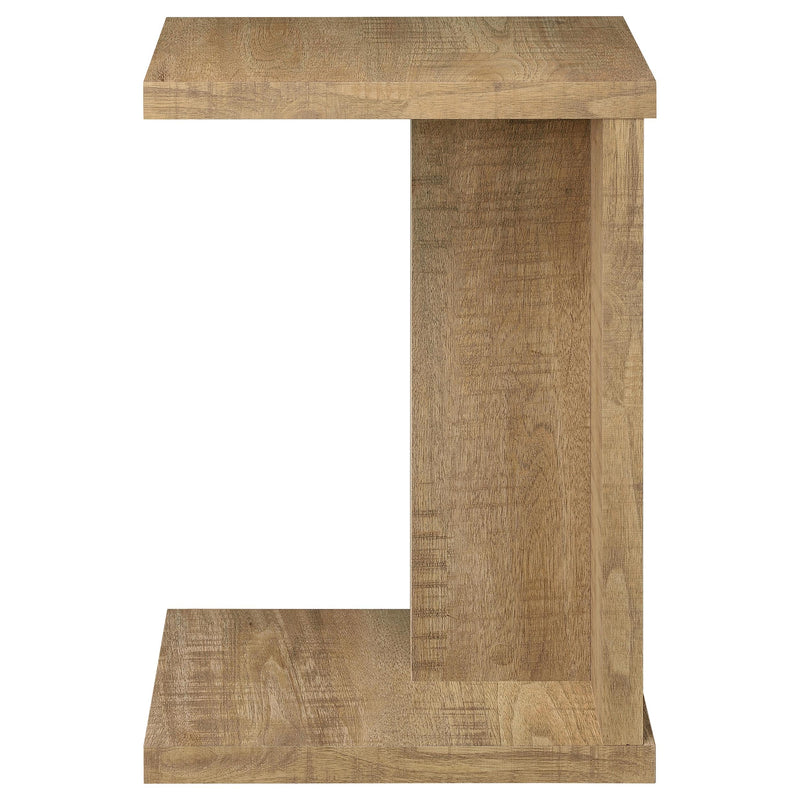 Mesa auxiliar para sofá en forma de C de madera de ingeniería Clower