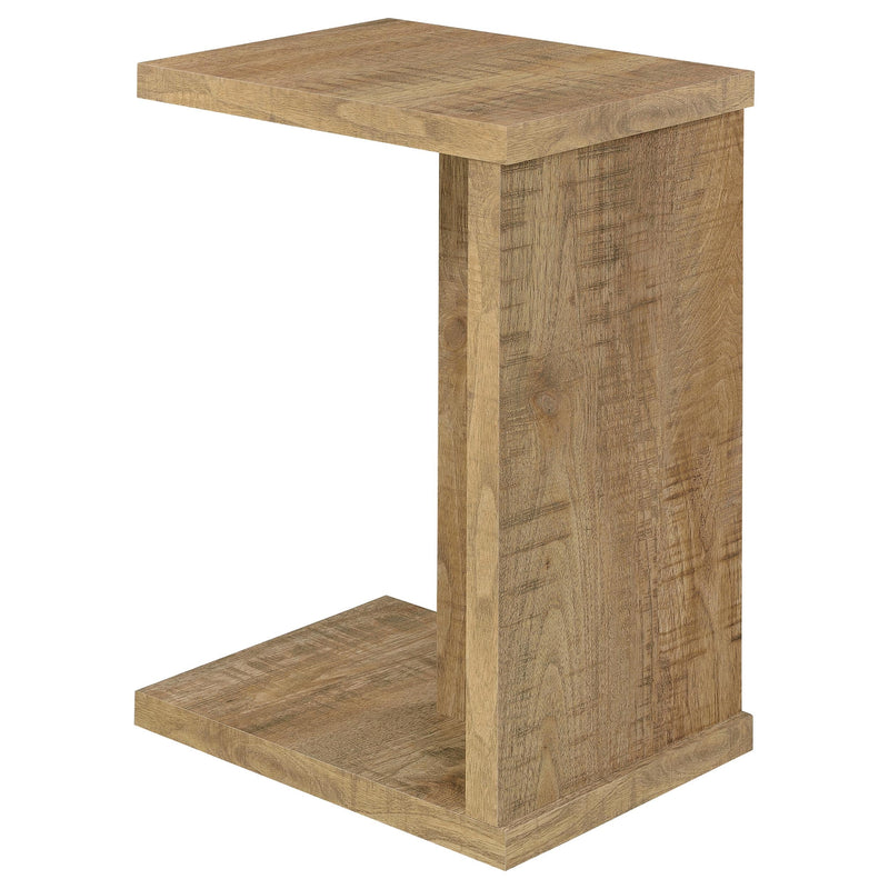 Mesa auxiliar para sofá en forma de C de madera de ingeniería Clower