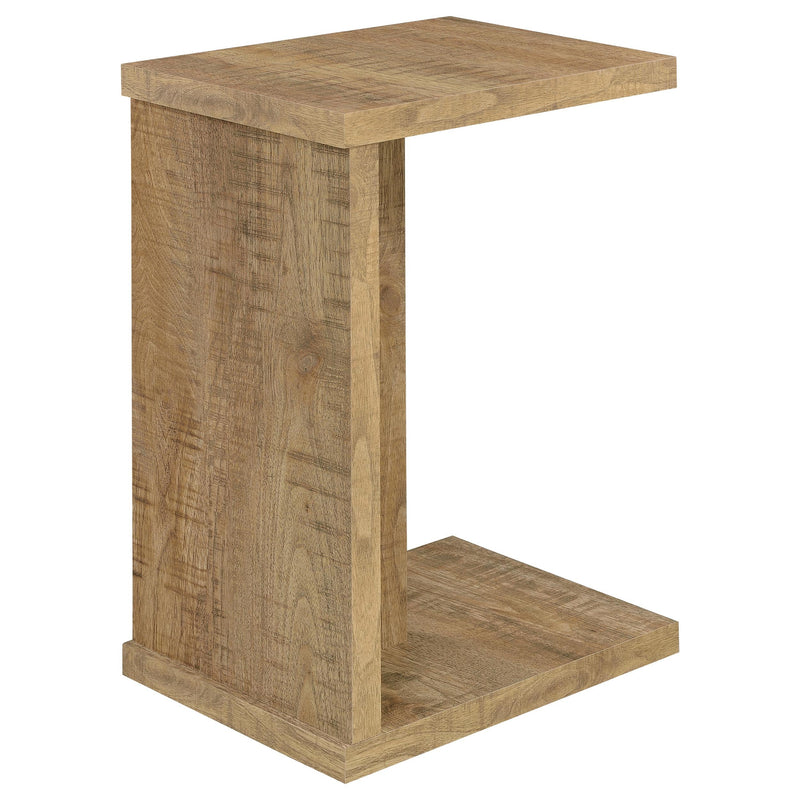 Mesa auxiliar para sofá en forma de C de madera de ingeniería Clower
