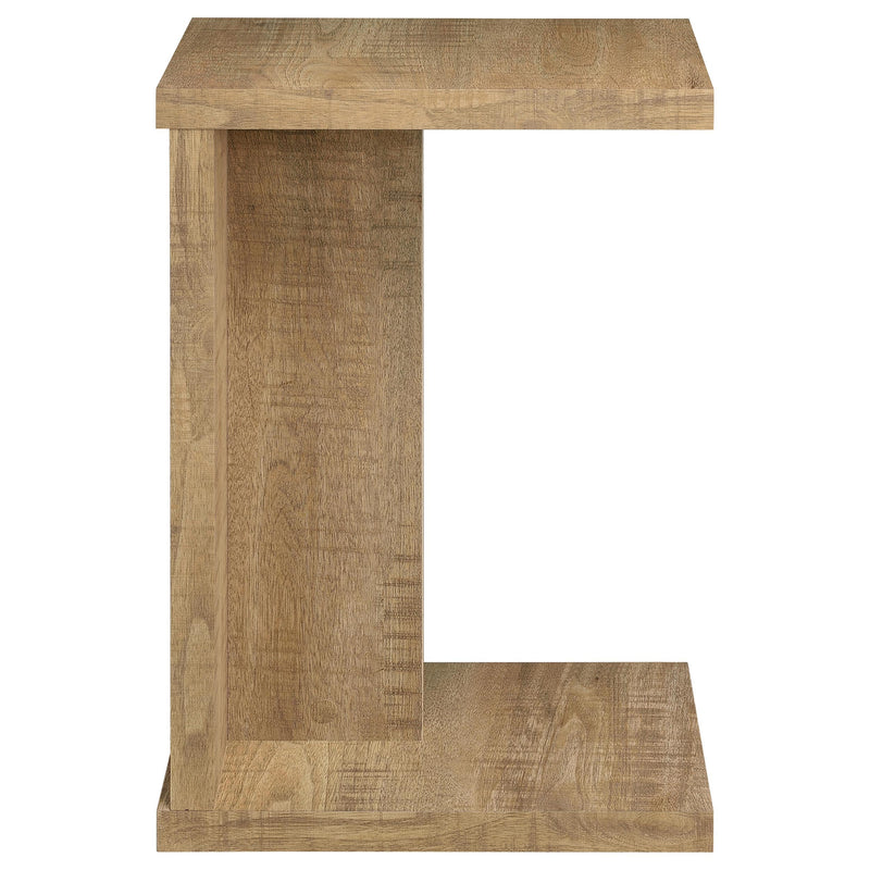 Mesa auxiliar para sofá en forma de C de madera de ingeniería Clower