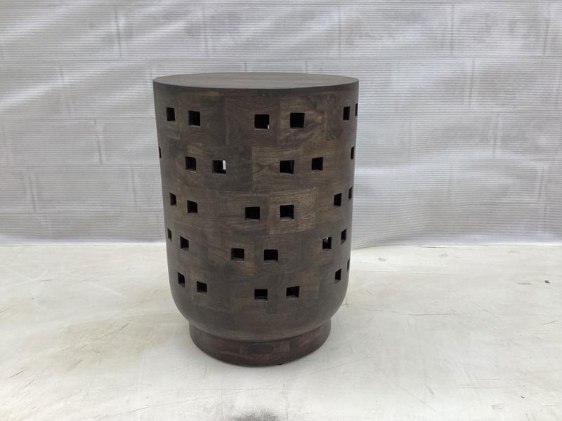 Orengo Round Solid Mango Wood Accent Side Table