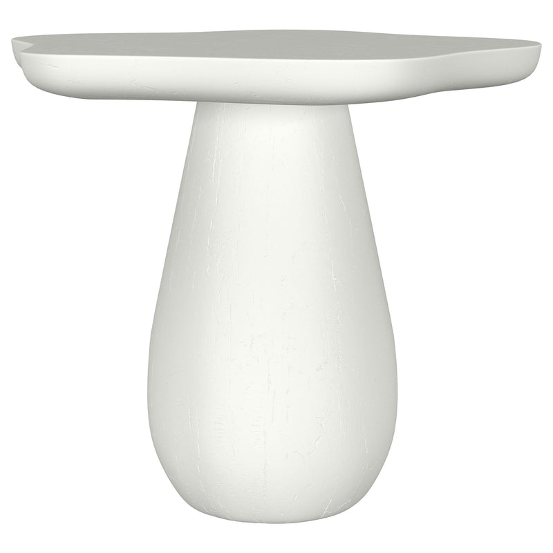 Mesa auxiliar Perth de 17 pulgadas con tapa en forma de nube, blanquecina