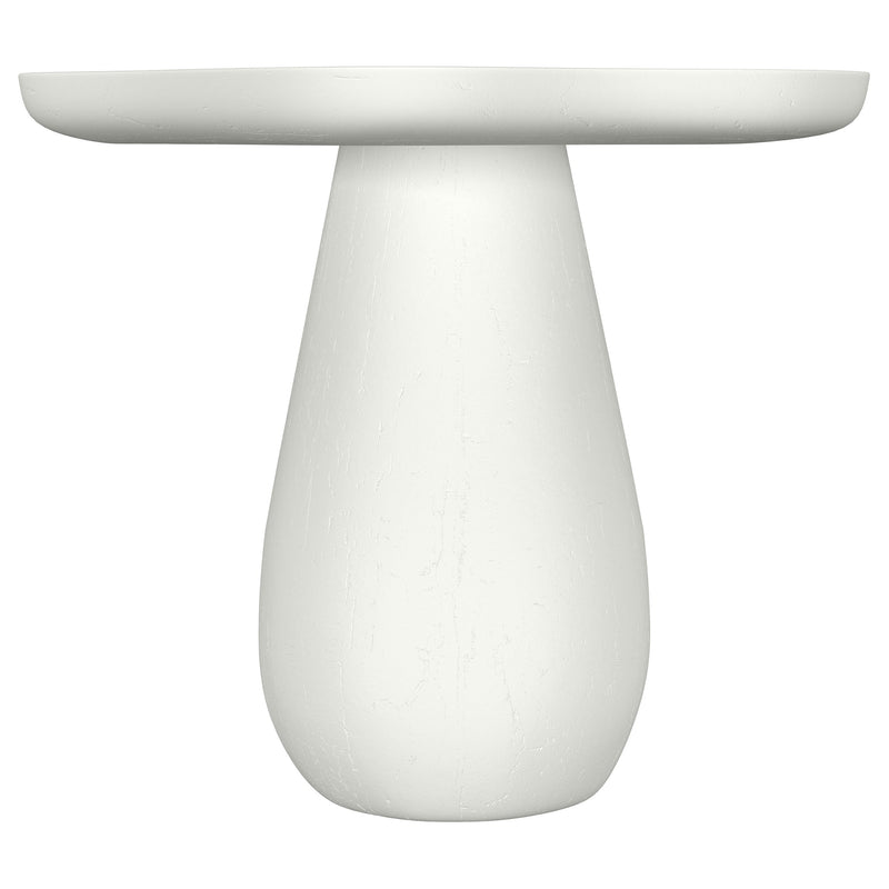 Mesa auxiliar Perth de 17 pulgadas con tapa en forma de nube, blanquecina