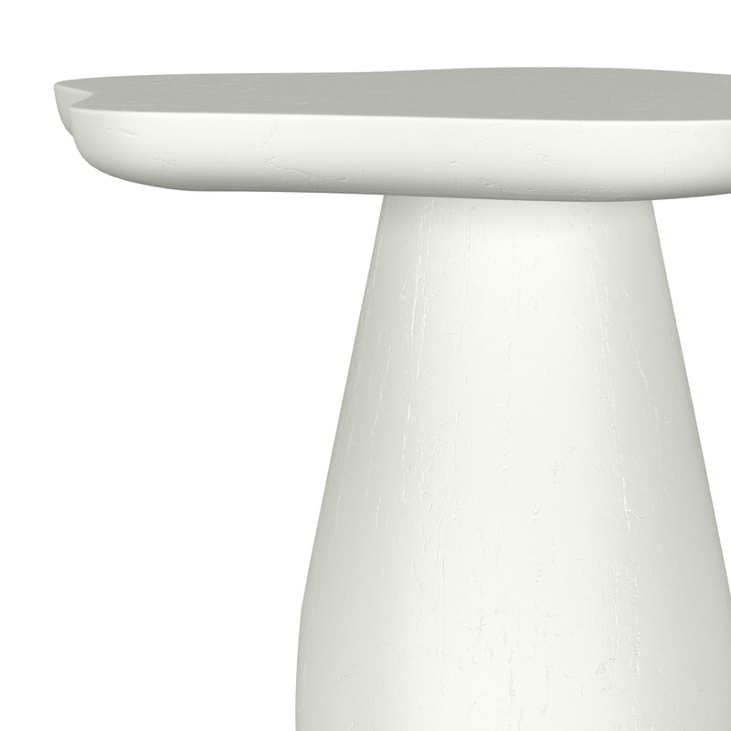 Mesa auxiliar Perth de 17 pulgadas con tapa en forma de nube, blanquecina
