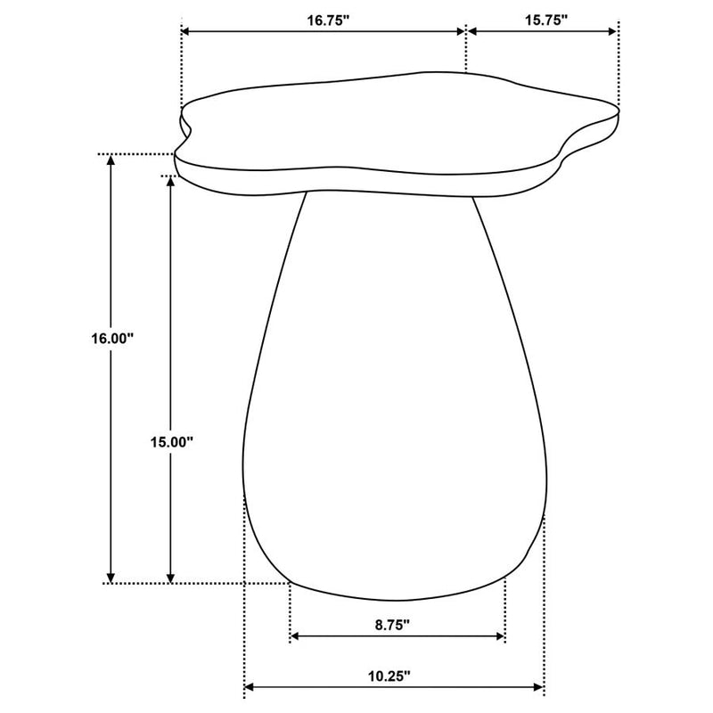 Perth 17-inch Side Table with Cloud-Shaped Top