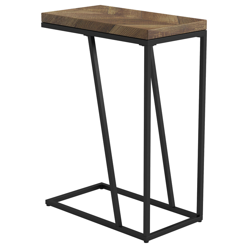 Mesa auxiliar de sofá en forma de C de madera de ingeniería Sergio
