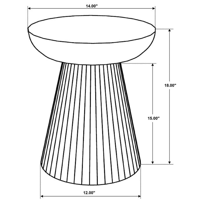 Aureo Round Solid Wood Accent Side Table Wild Honey