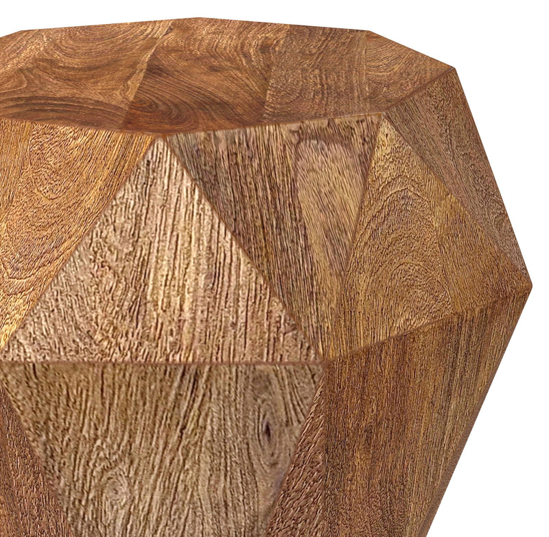Mesa auxiliar Jacinto Octagonal de madera maciza