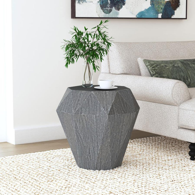 Mesa auxiliar Jacinto Octagonal de madera maciza