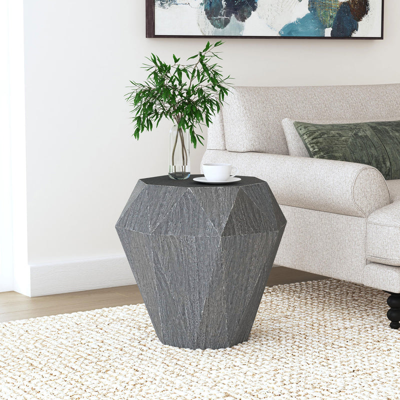 Mesa auxiliar Jacinto Octagonal de madera maciza