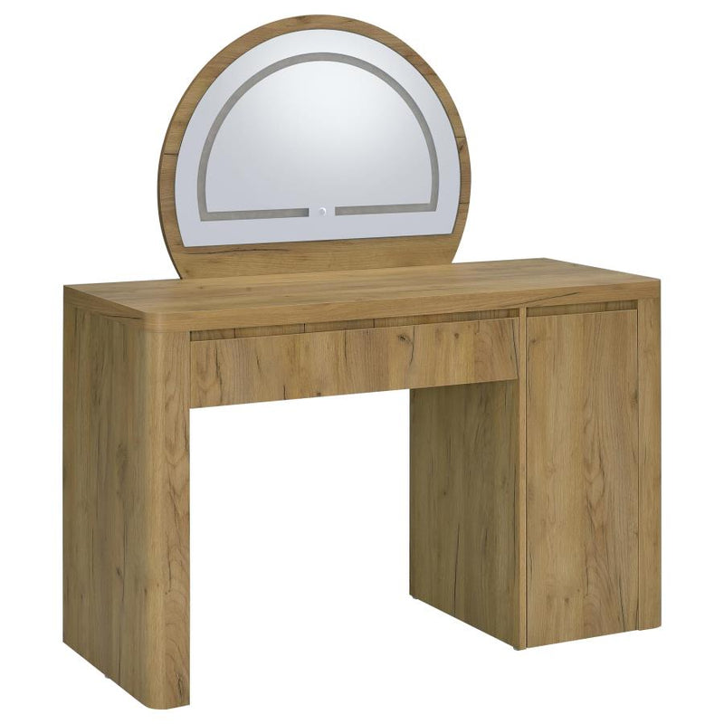 Irwin Vanity Table with LED Mirror and Storage