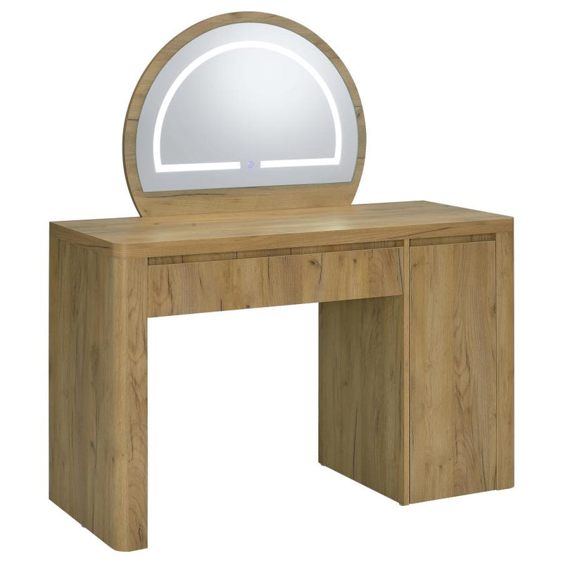 Irwin Vanity Table with LED Mirror and Storage