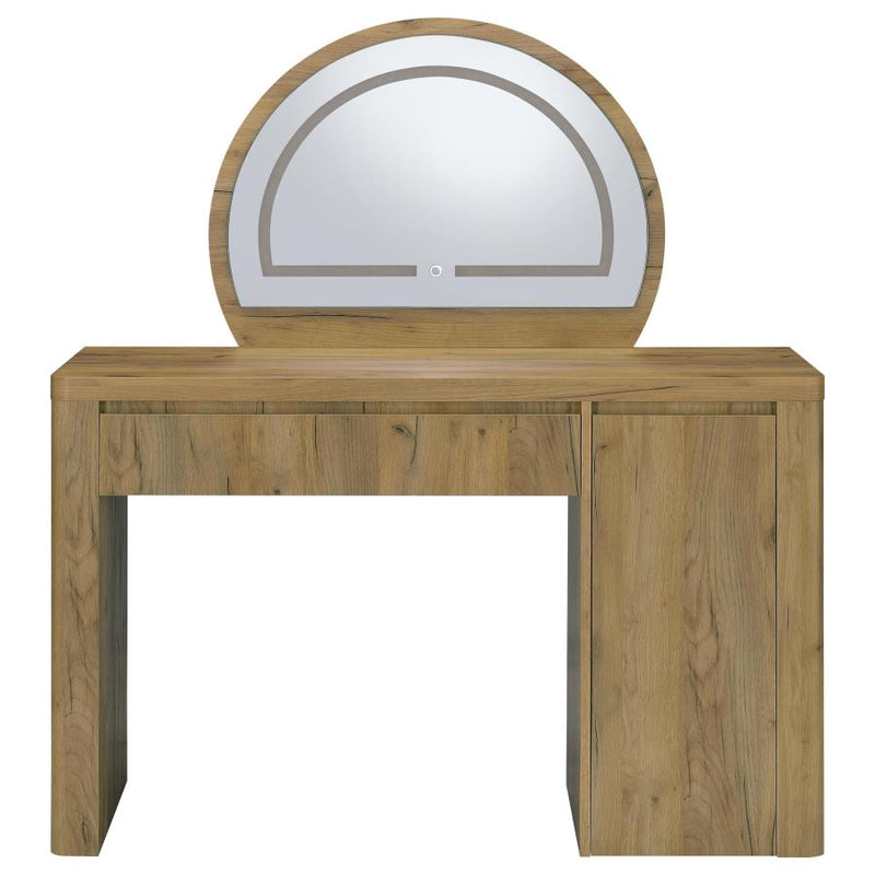 Irwin Vanity Table with LED Mirror and Storage