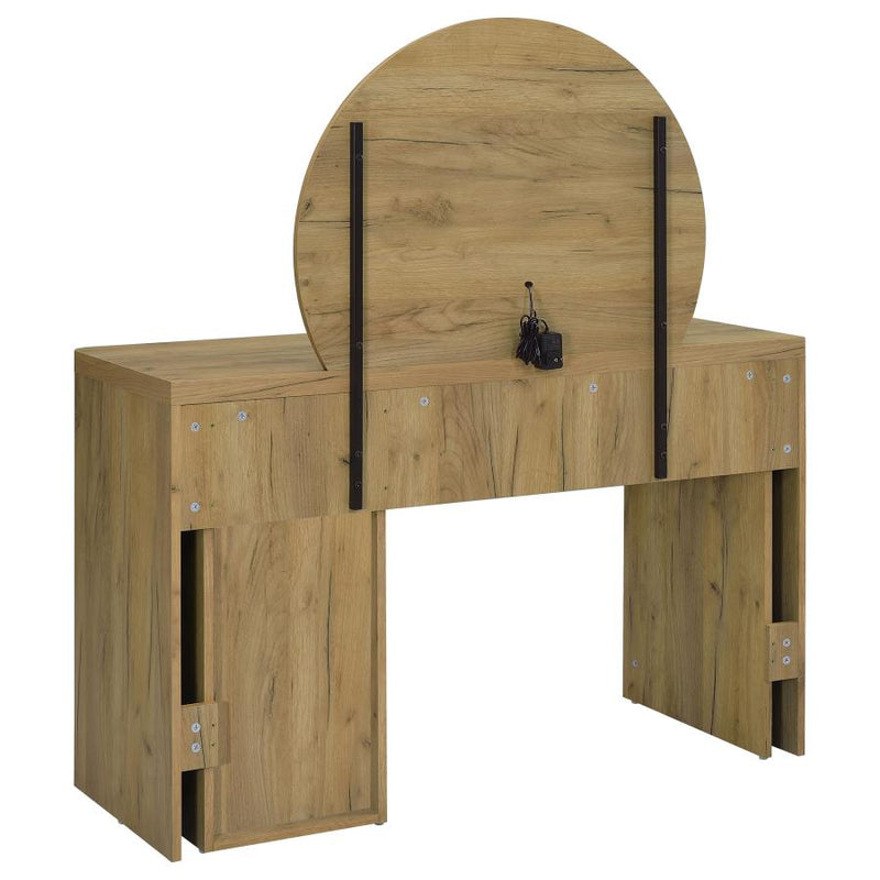 Irwin Vanity Table with LED Mirror and Storage