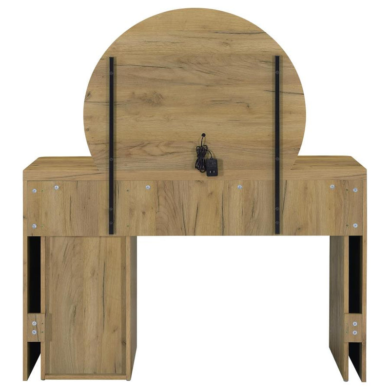Irwin Vanity Table with LED Mirror and Storage