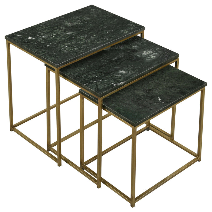 Medora 3-piece Nesting Table with Marble Top