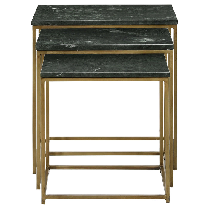 Medora 3-piece Nesting Table with Marble Top