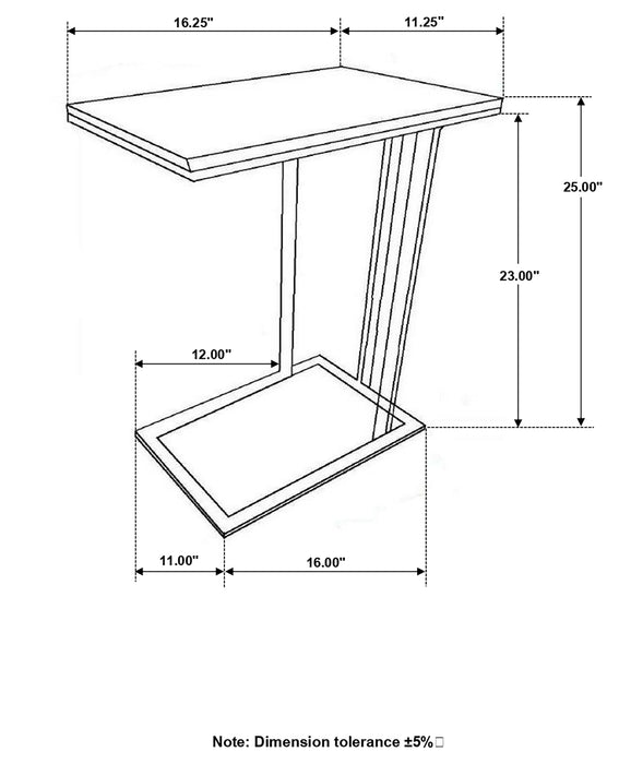 Vicente Accent Table with Marble Top Grey