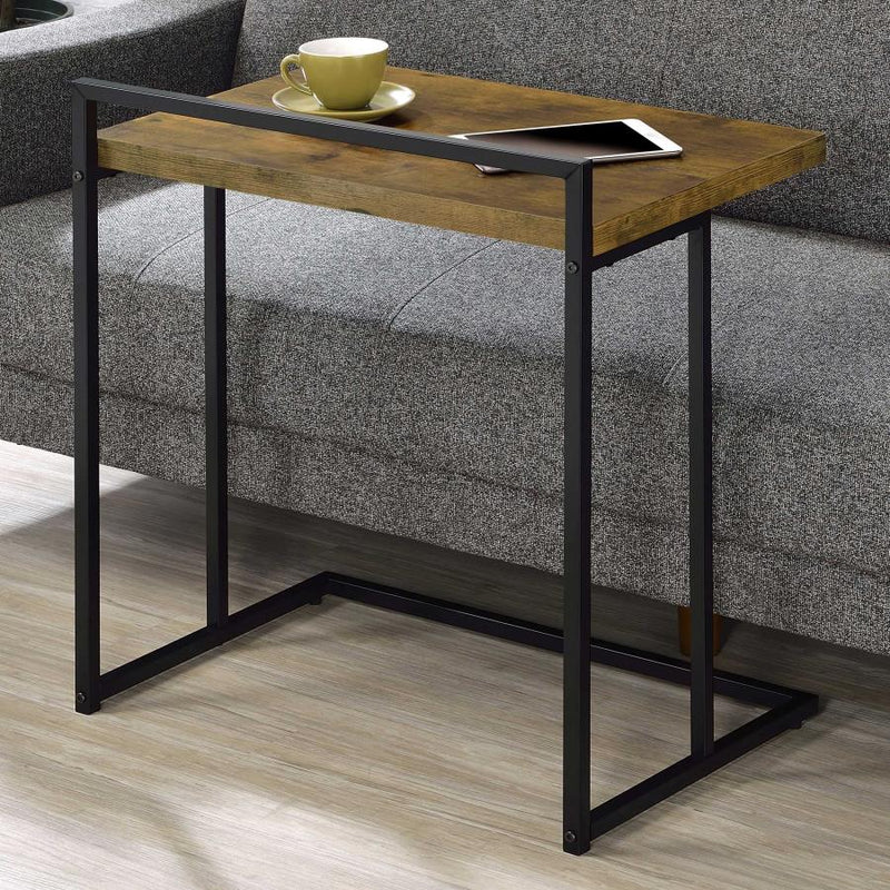 Mesa auxiliar Dani rectangular en forma de C de alto brillo