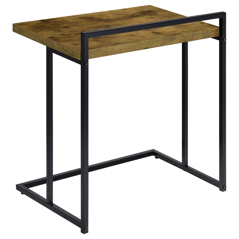 Mesa auxiliar Dani rectangular en forma de C de alto brillo