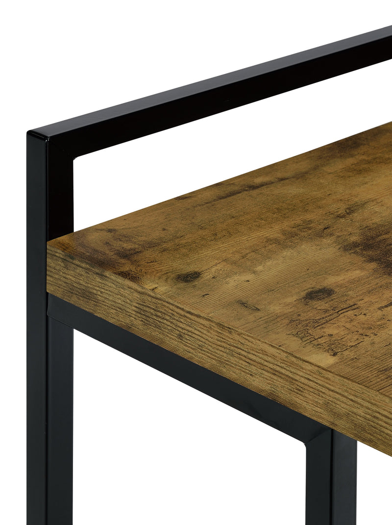Mesa auxiliar Dani rectangular en forma de C de alto brillo