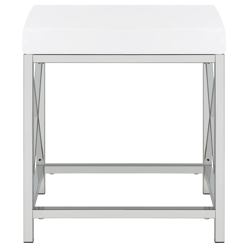 Eliza Vanity Set with Lighting & Stool White and Chrome