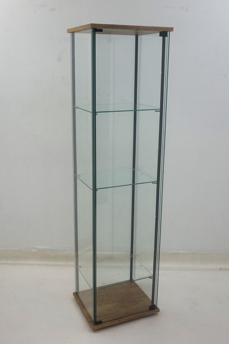 Vitrina Bellatrix de 3 estantes de cristal transparente Mango