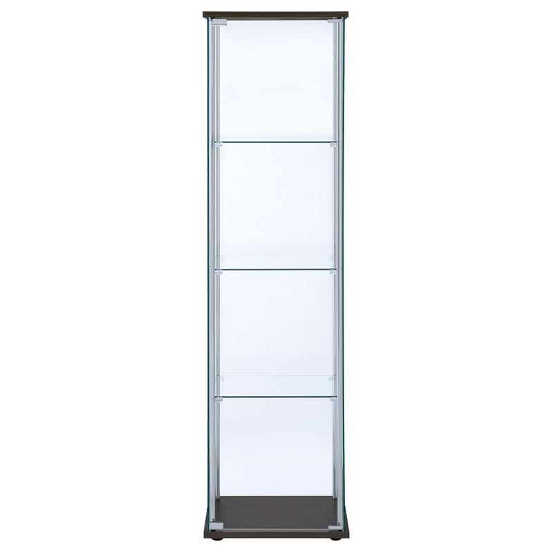 Vitrina Bellatrix de cristal transparente de 4 estantes