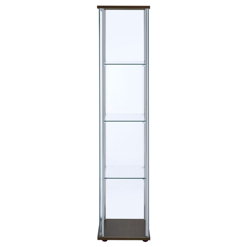 Vitrina Bellatrix de cristal transparente de 4 estantes